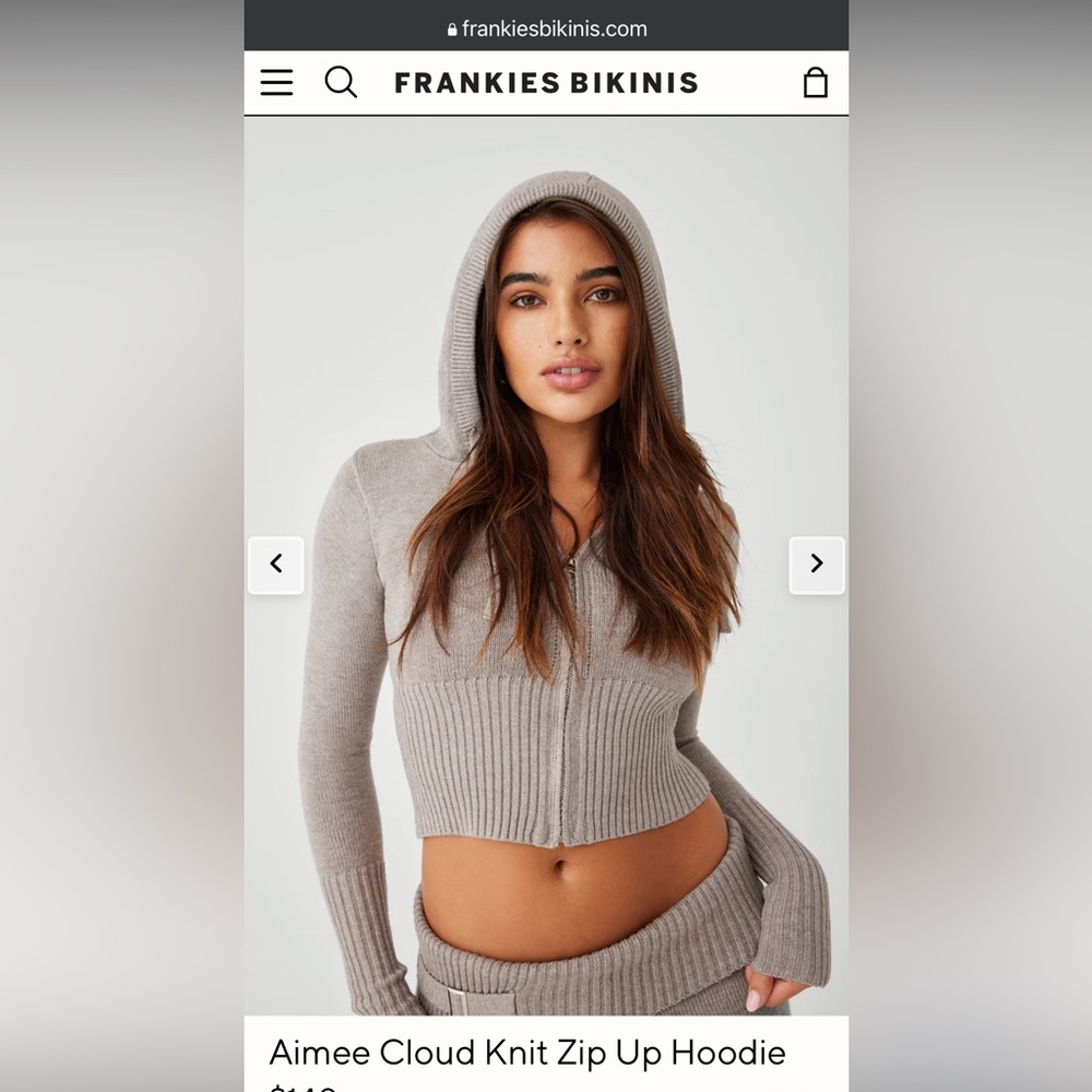 Aimee Cloud Knit Zip Up Hoodie